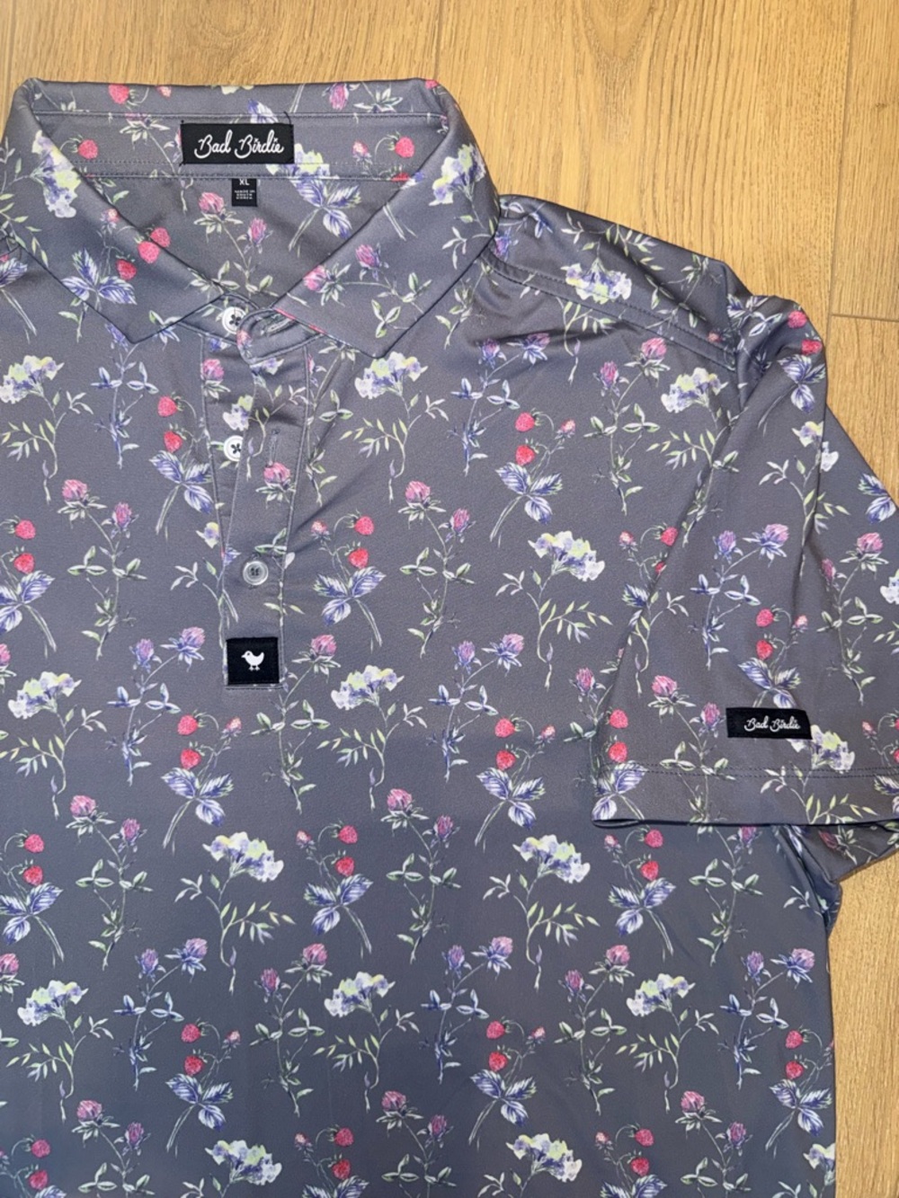 Bad Birdie ‘Lush’ polo size XL EUC